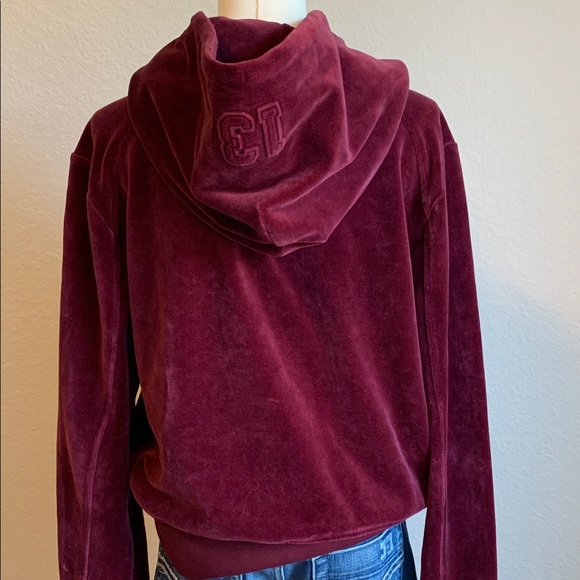 Puma by Fenty Rihanna XL Women's Velour Burgundy Hoodie Excellent Condition - Picture 3 of 10